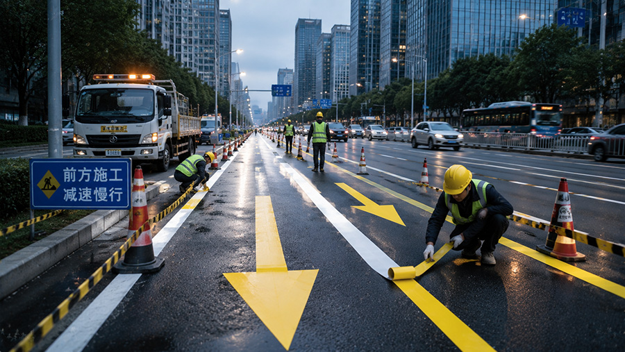 Road Marking & Temporary Traffic Diversion Solution